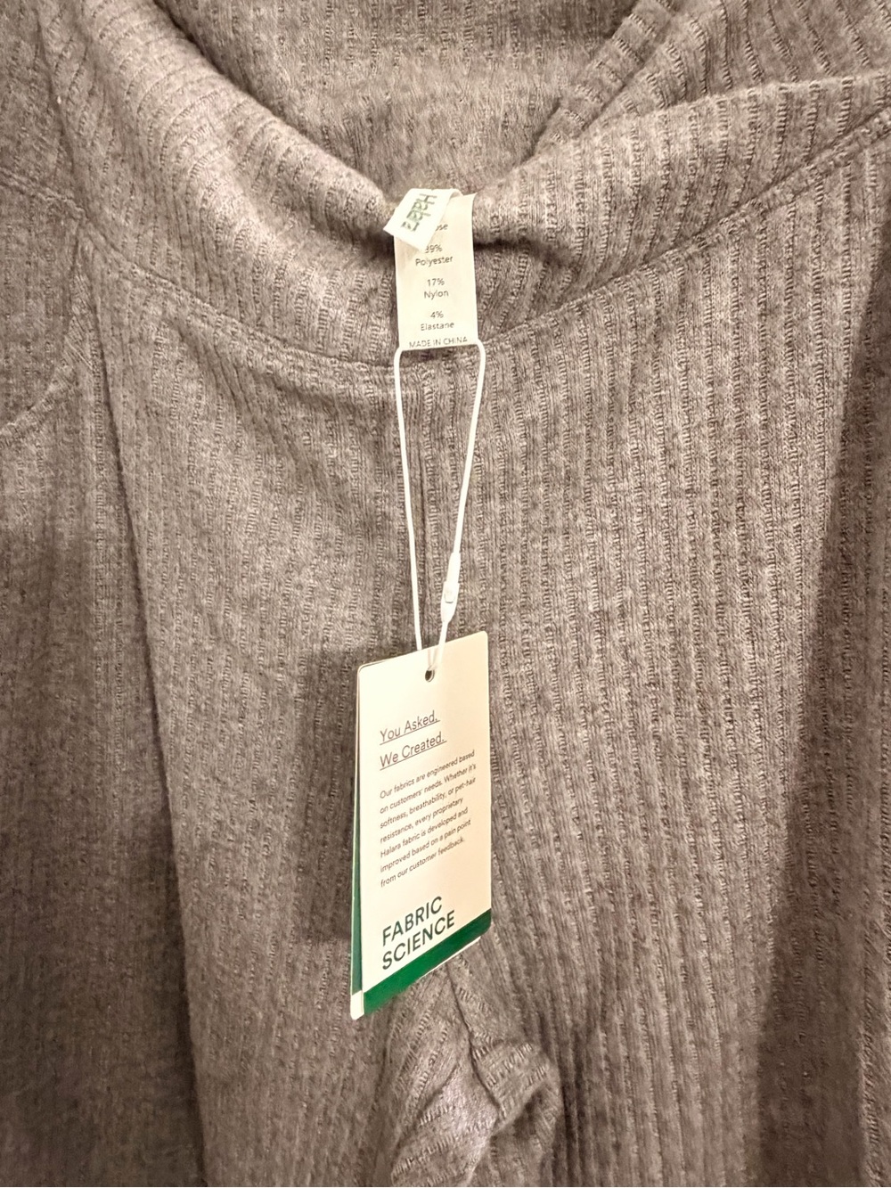 HALARA XL Ribbed Knit Leggings in Light Gray - Picture 4 of 7